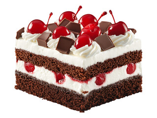 Delicious chocolate cherry cake recipe home kitchen food photography bright setting dessert concept