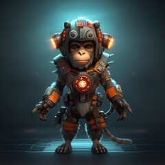 Fototapeta premium Cybernetic Monkey