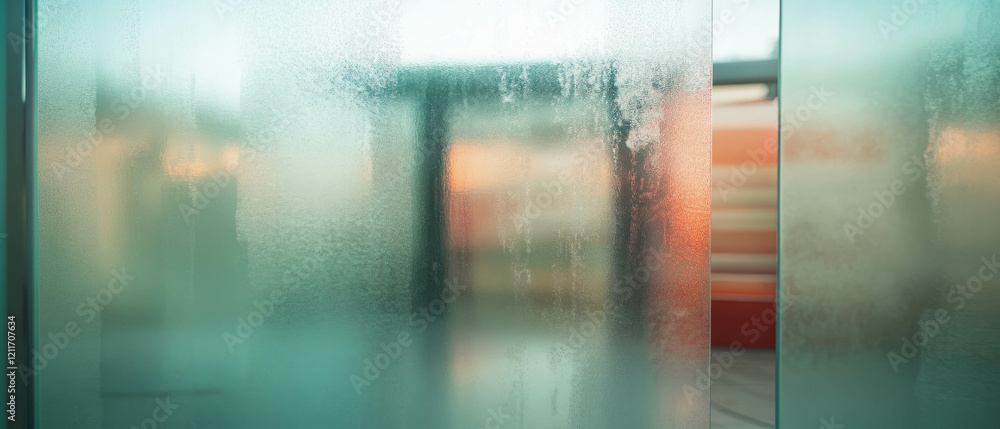 Poster Frosted glass partitions create serene spaces with diffused light in modern interiors