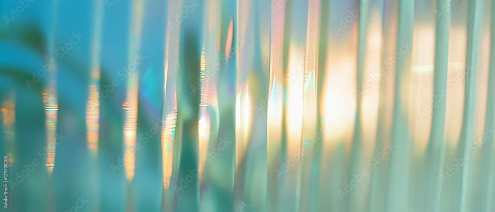 Poster Frosted glass texture with sharp contrast and diffused light creating unique patterns