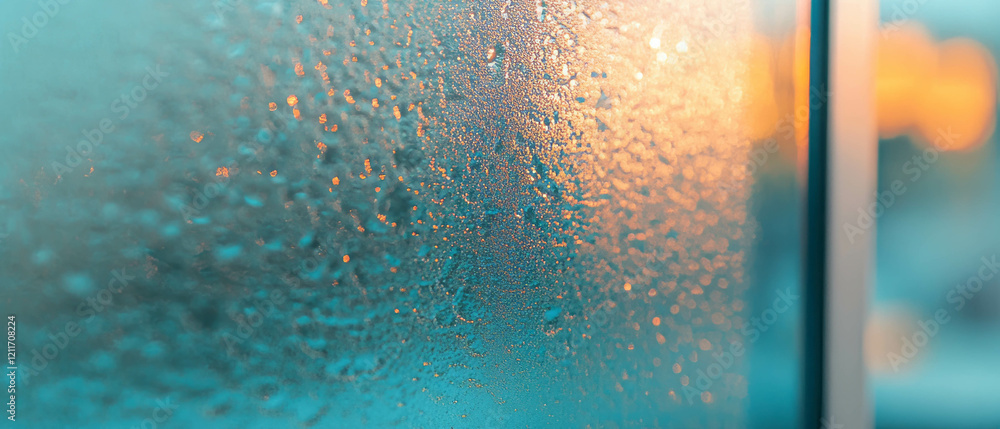 Aufkleber frosted glass texture featuring clear lines and sharp contrast in natural light