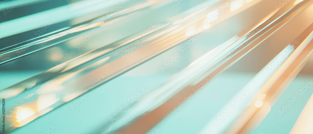 Poster Frosted glass texture with sharp contrasts and diffused light creating artistic patterns