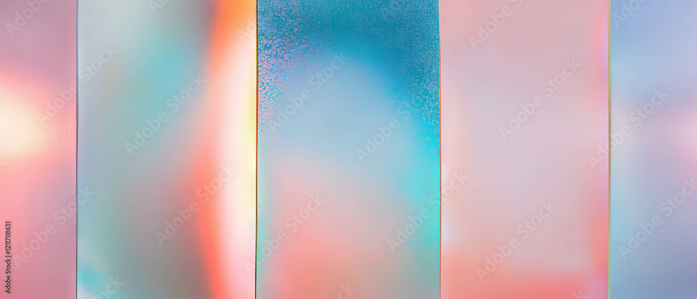 Poster Frosted glass with gradient opacity showcasing smooth light transitions