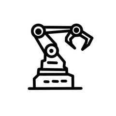 Industrial Robotic Arm Icon