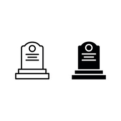 Tombstone icon set color editable icon color editable on white background
