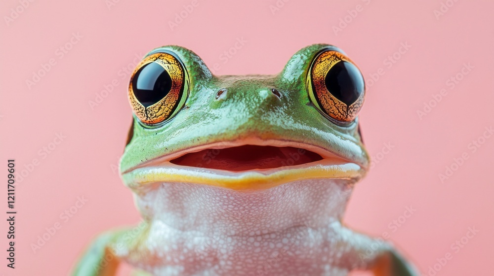 Poster this unique frog captures attention with its bright colors and wide eyes, showcasing a mix of surpri
