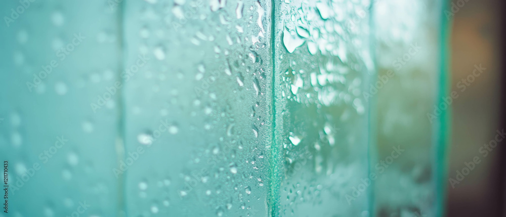 Leinwandbilder geometric frosted glass texture reflects diffused light with sharp lines in a calm atmosphere