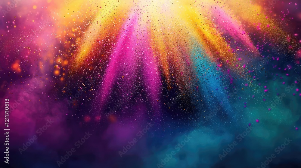 Poster rainbow holi concept. vibrant explosion of colors creating a dynamic and energetic abstract backgrou