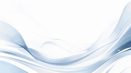 Abstract Blue and White Wavy Lines Flowing Across Light Background for a Modern Effect
