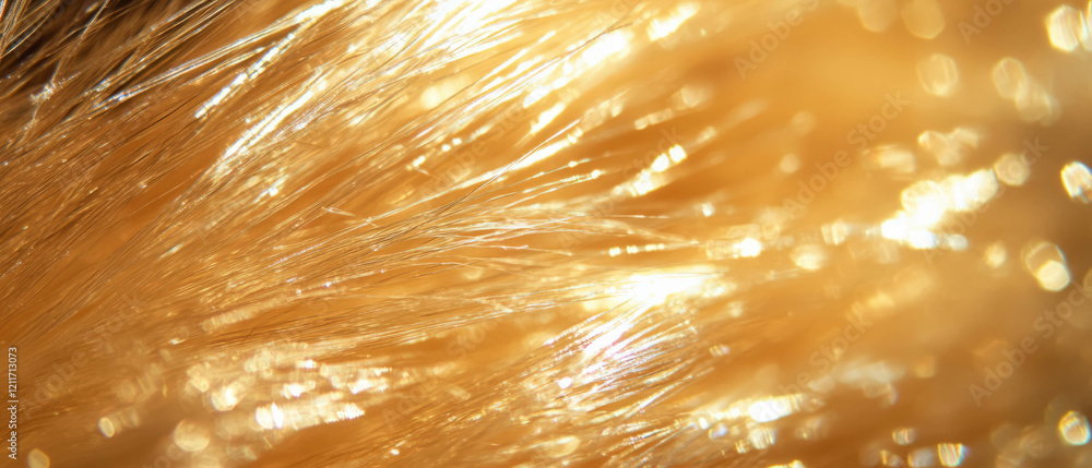 Poster exploring the intricate texture of flexible glass fibers and strands