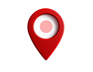 Red 3D Location Pin Map Pointer Icon Design