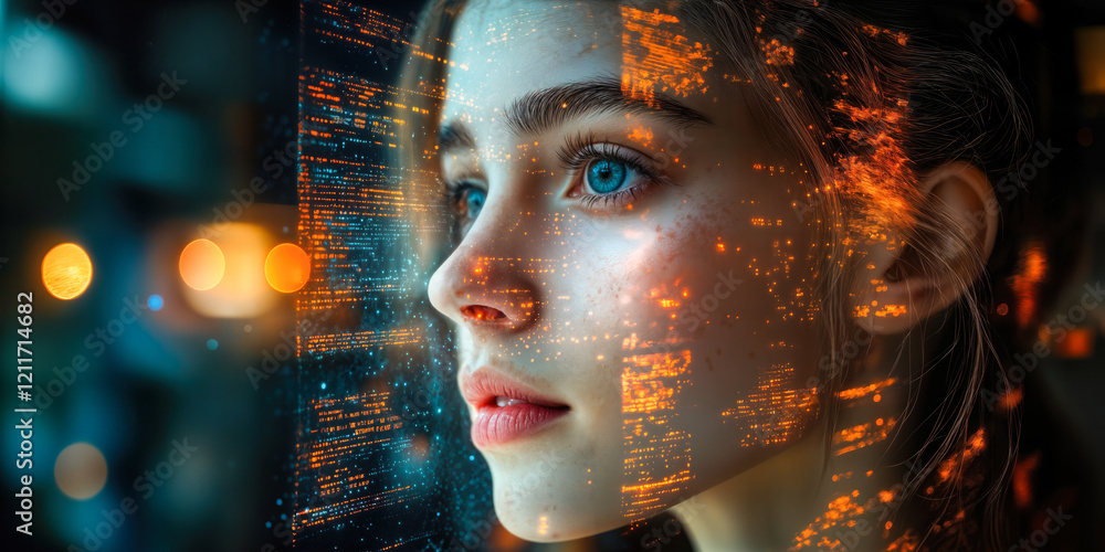 Poster futuristic ai enhanced personalization with generative technology in consumer products