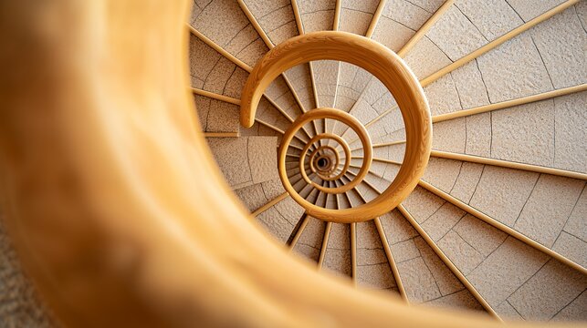 Elegant Spiral Staircase Architecture: A Visual Journey of Depth and Motion