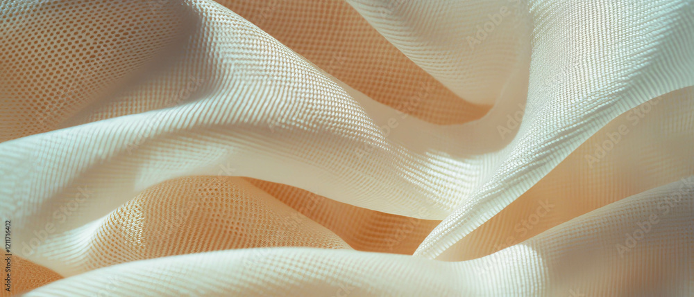 Poster Exploring the unique texture and feel of grosgrain ribbons in detailed close-up view