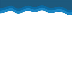 Abstract blue Top Page Border