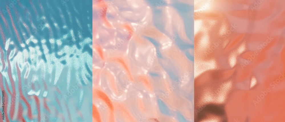 Poster Hand-frosted glass shows unique patterns and textures, creating an artistic visual display