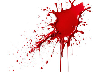 Red Paint Splash Explosion Dramatic Black Background Image