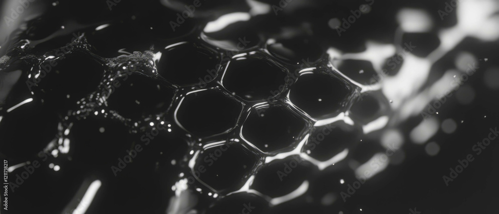 Aufkleber Exploring the intricate texture of honeycomb with its unique hexagonal cells