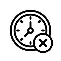 clock delete outline icon
