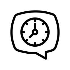 chat message clock outline icon