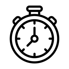 stopwatch clock outline icon