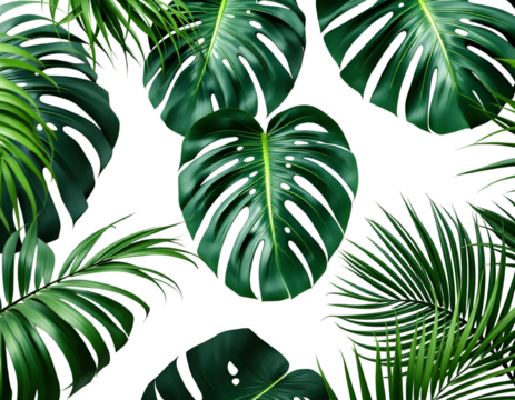 Lush Tropical Leaves Background Image for Design