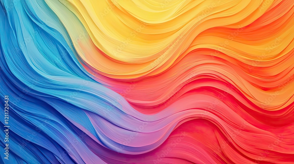 Poster rainbow holi concept. vibrant, flowing waves of color create a mesmerizing and dynamic abstract back