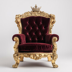 chair vintage white background