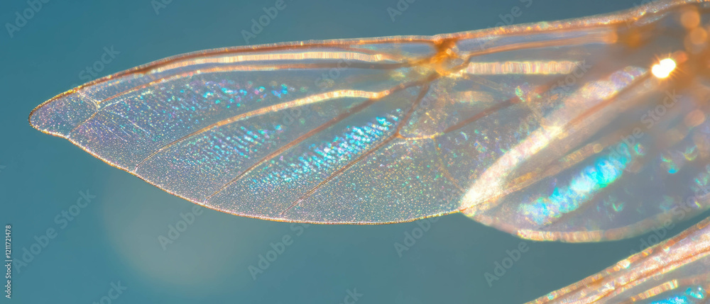 Poster delicate insect wings showcasing intricate veins and shimmering transparency