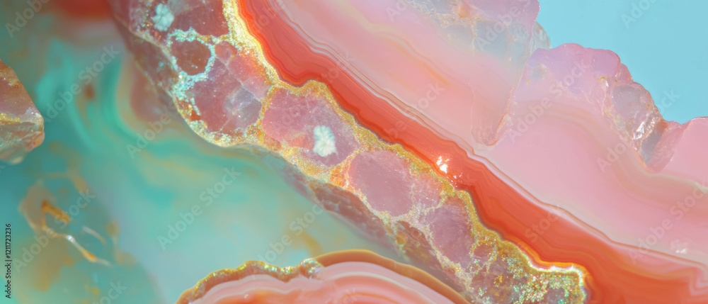 Poster exploring the unique textures and colors of jasper stone in vibrant hues