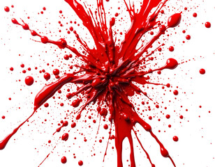 Red Paint Splash Explosion Abstract Art Background