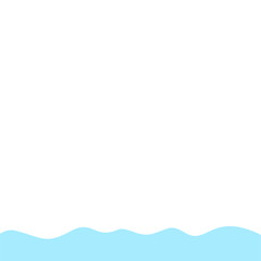 Abstract Blue Wave Border