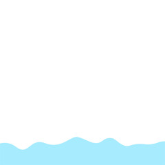 Abstract Blue Wave Border