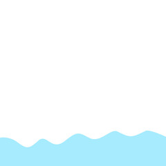 Abstract Blue Wave Border