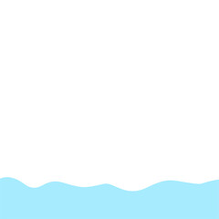 Abstract Blue Wave Border