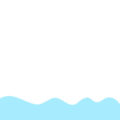 Abstract Blue Wave Border