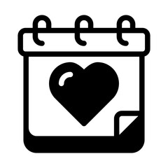 valentine calendar Solid icon