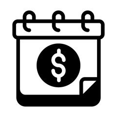 salary calendar Solid icon
