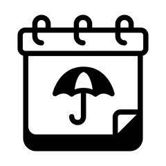 rain season calendar Solid icon