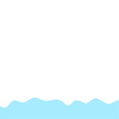 Abstract Blue Wave Border