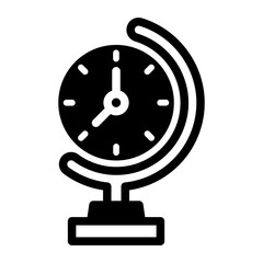 globe clock Solid icon