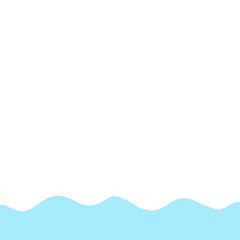 Abstract Blue Wave Border