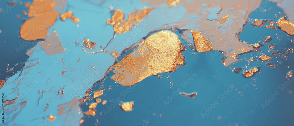 Poster exploring vibrant lichen textures with glimmering gold contrasts and diverse colors