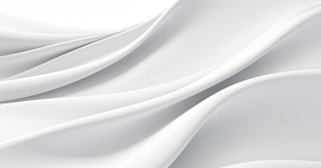 Obraz premium A smooth, flowing white fabric creating soft, elegant waves.