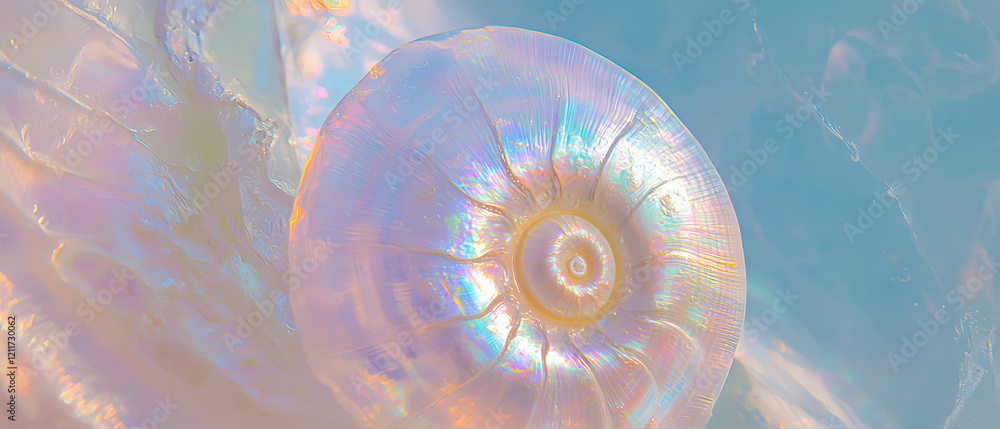 Poster Exploring the intricate texture and spiral shape of a Nautilus shell