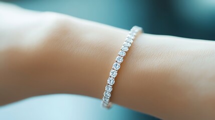 Elegant Diamond Bracelet on a Woman's Wrist
