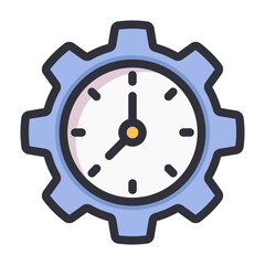 gear clock Filled icon