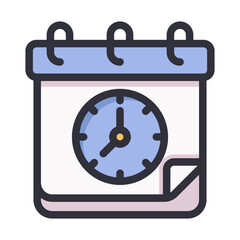 clock calendar Filled icon