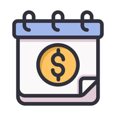 salary calendar Filled icon