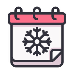 winter season calendar Filled icon